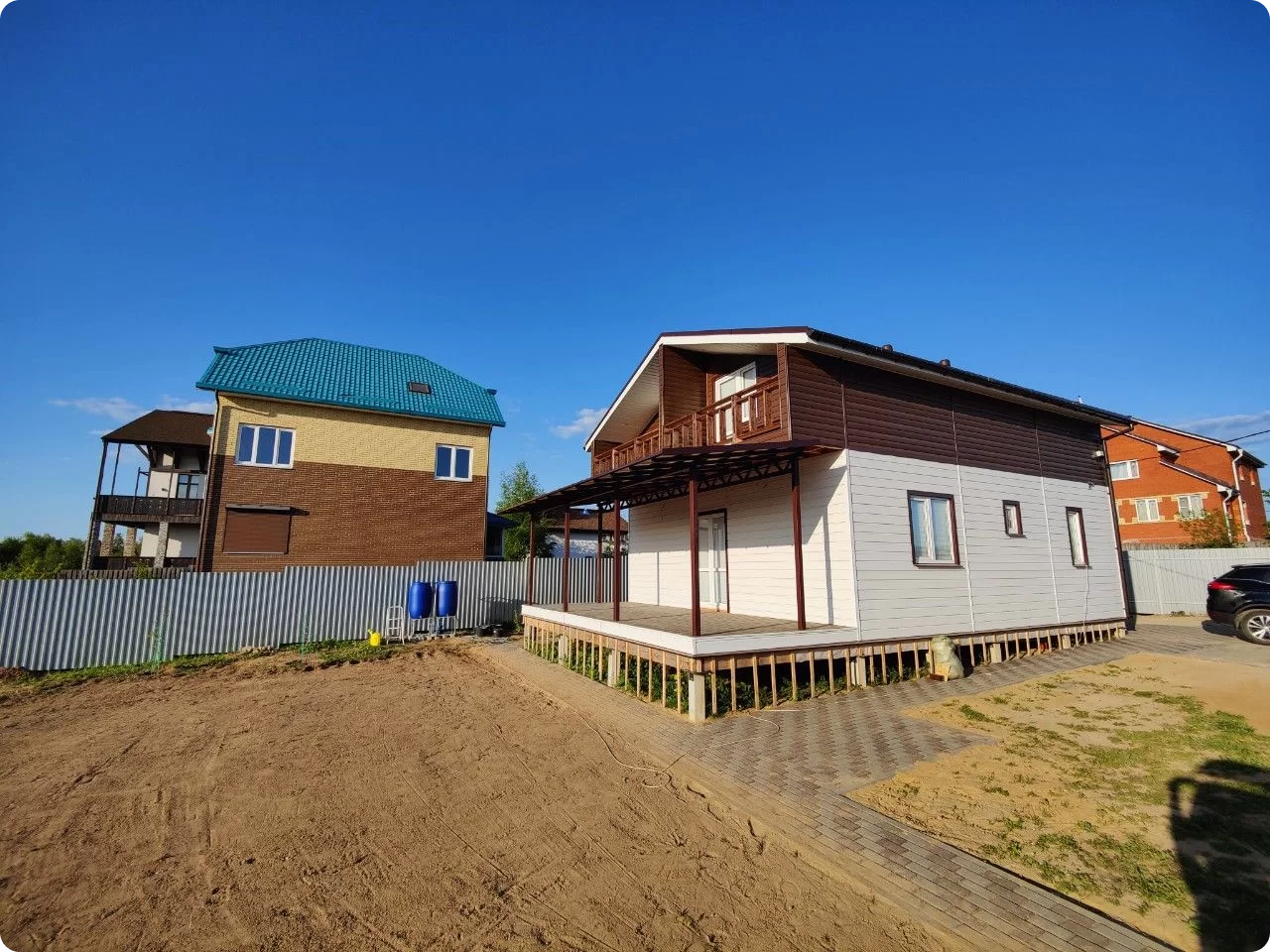 Односкатный навес-пристройка