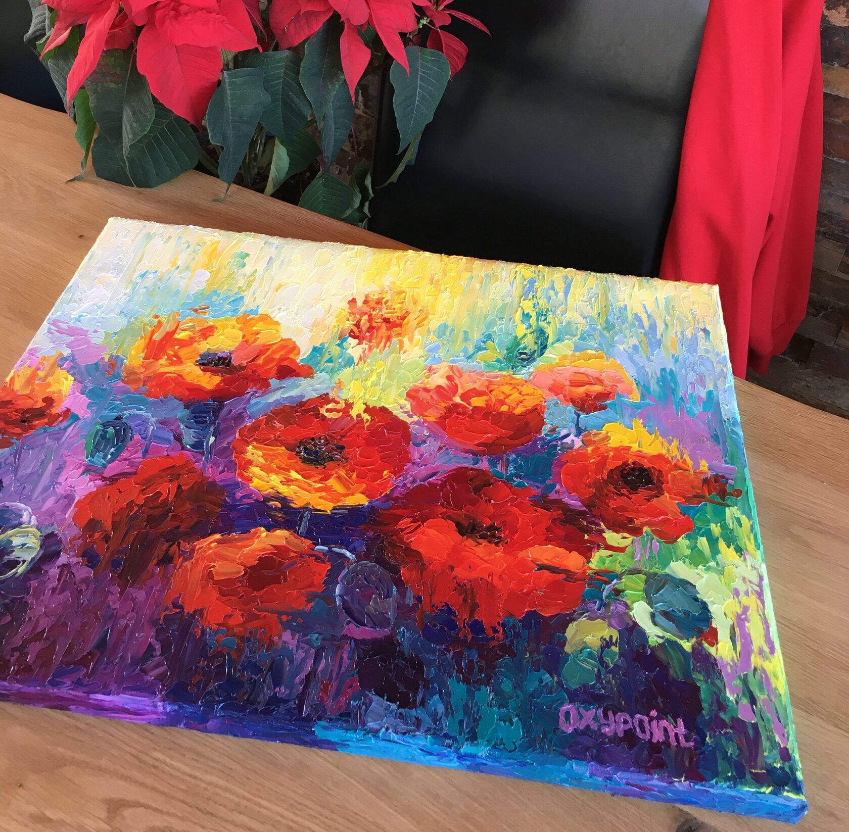 oil painting poppies