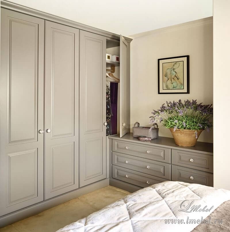 Шкаф с комодом в спальню в современном стиле фото