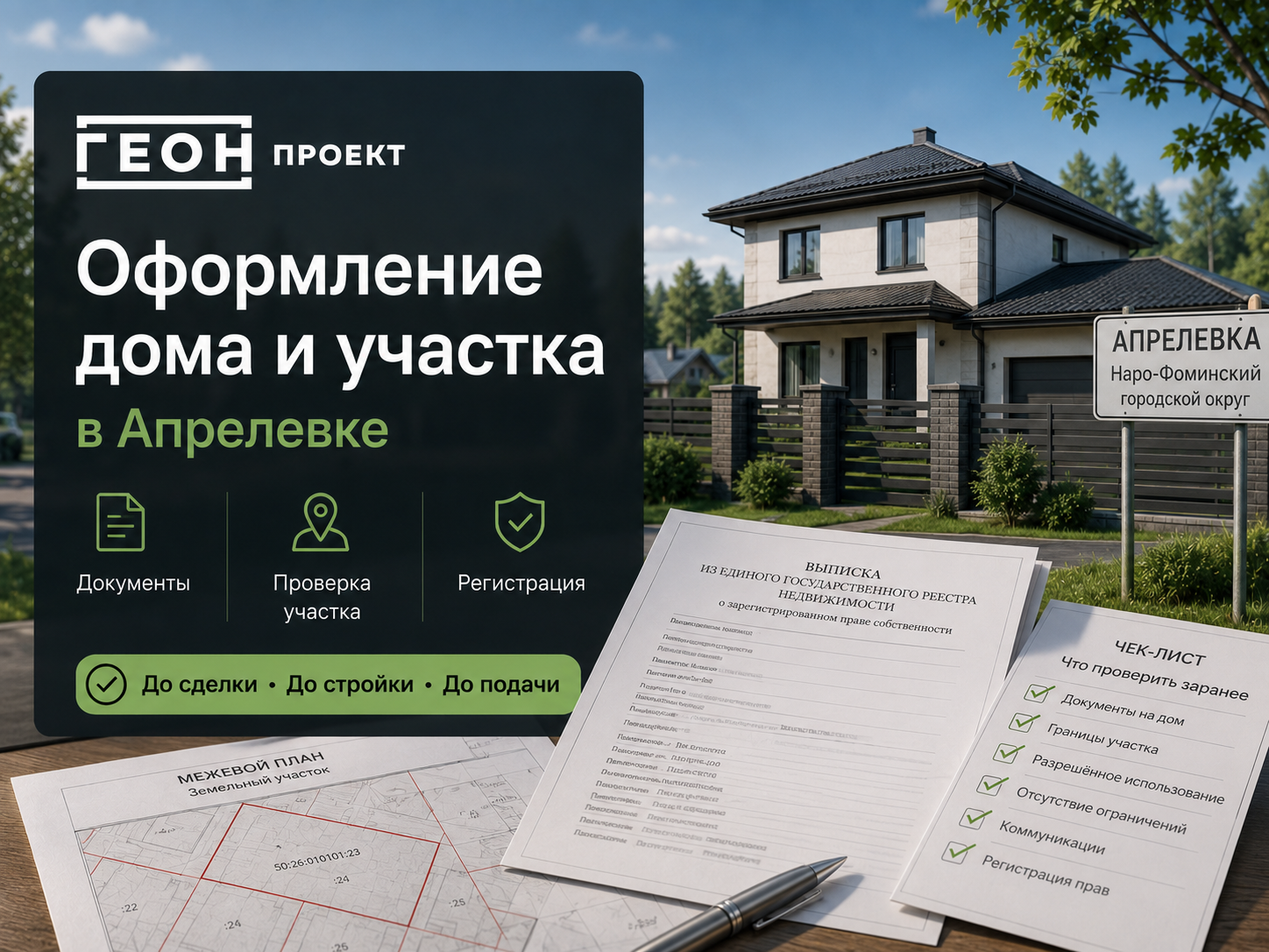 Оформление дома и земельного участка в Апрелевке