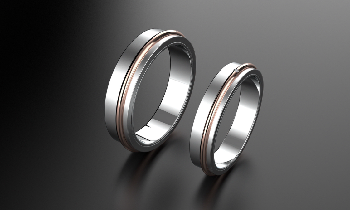 Изготовление дизайнерских свадебных обручальных колец из золота с ...