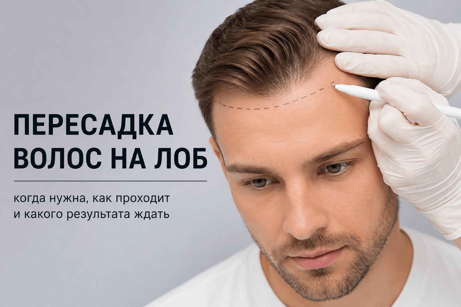 пересадка на лоб