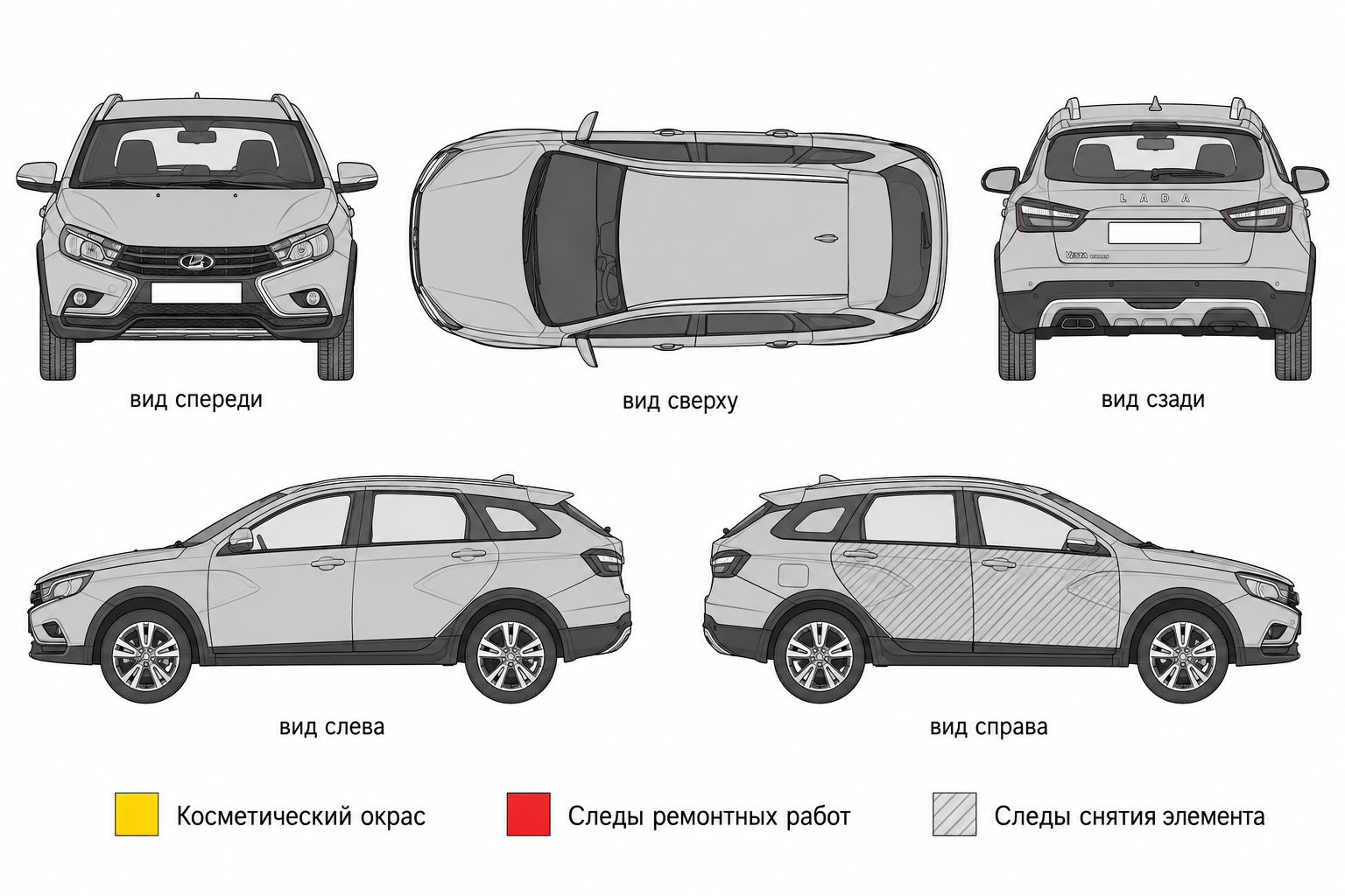 Карта ЛКП LADA Vesta Cross