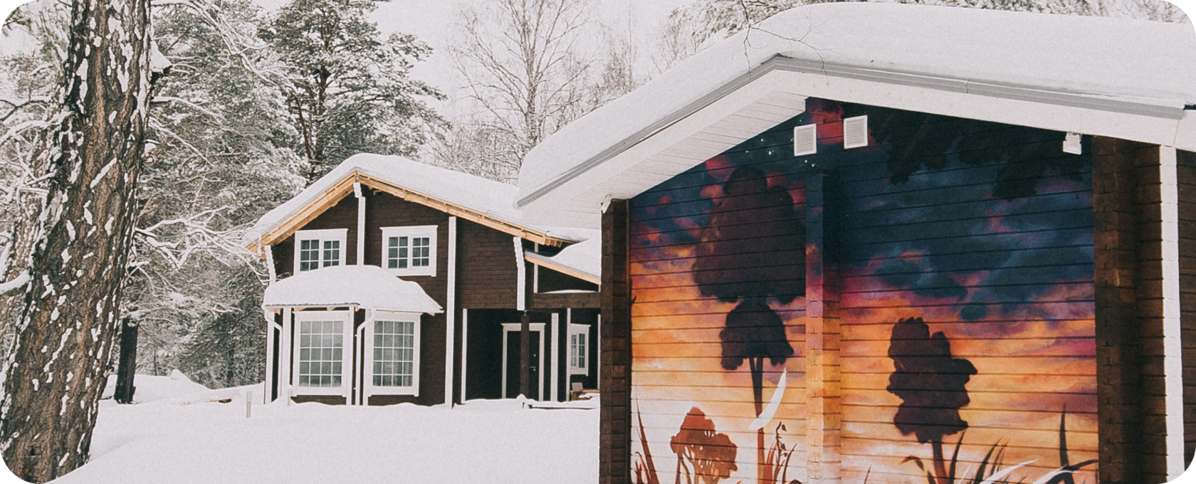 Ратирание снегом после парной