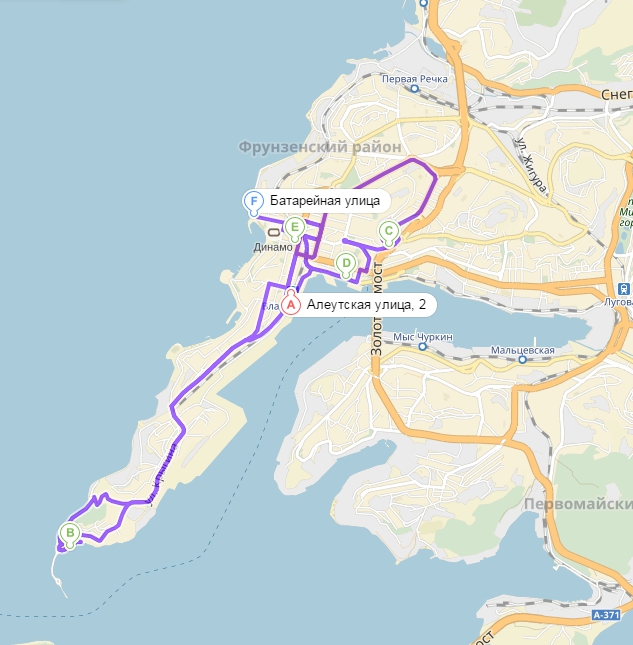 Карта маршрута экскурсии