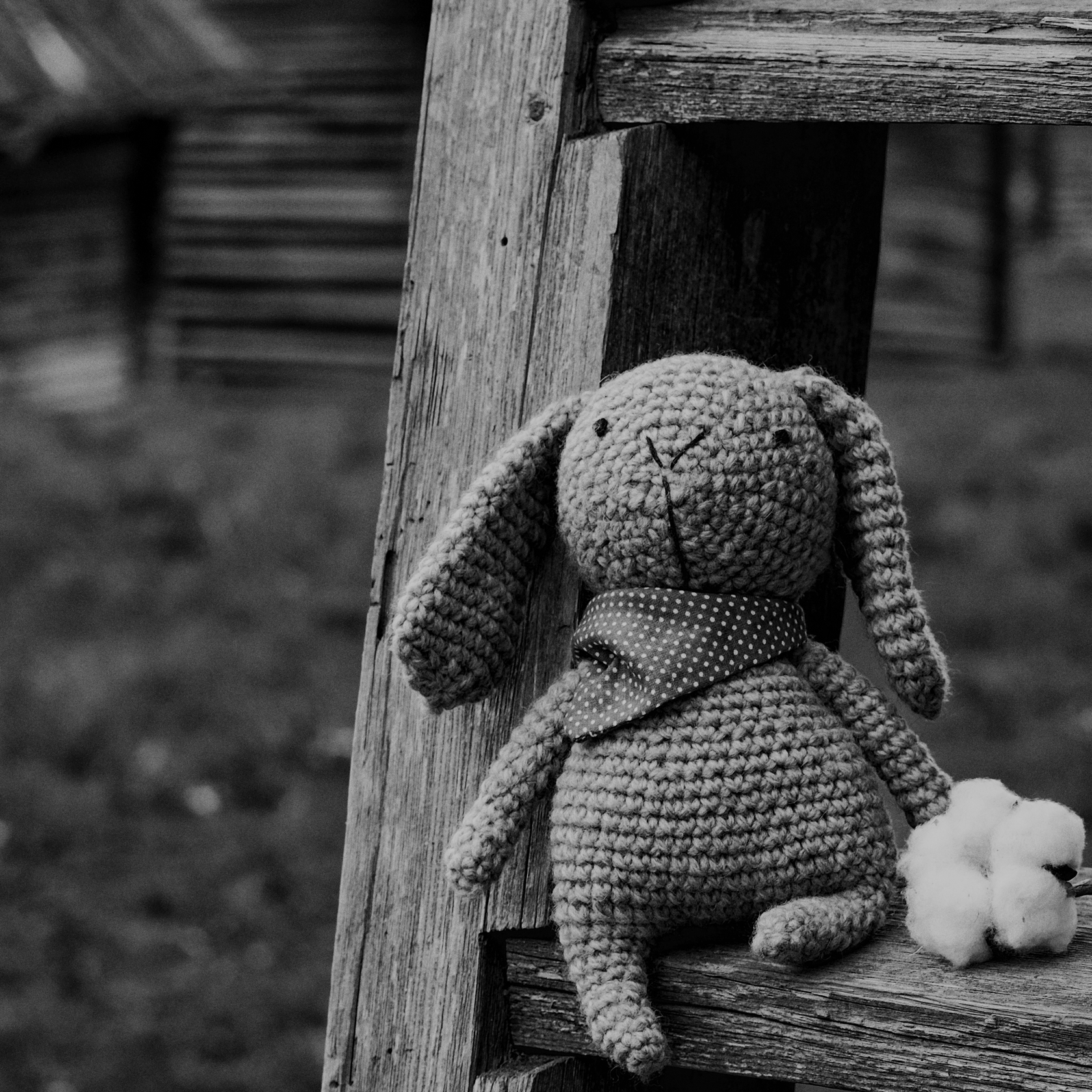 Knitted rabbit Zhora