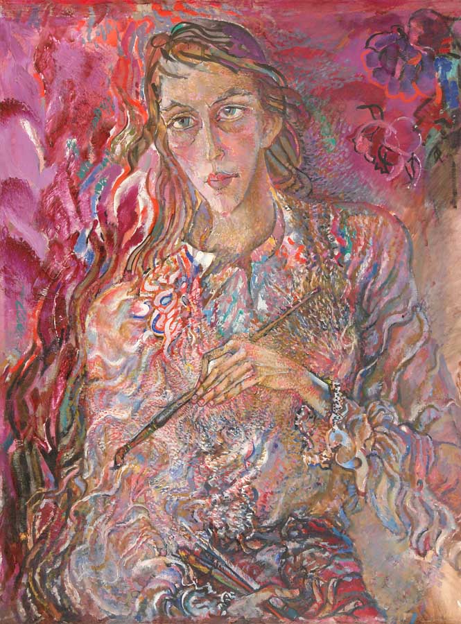 Художник Лидия Самокиш. Автопортрет. Холст, масло. Коллекция министерства культуры