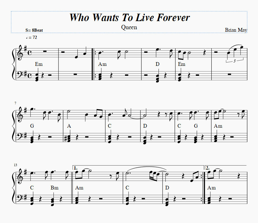 Who Wants To Live Forever 