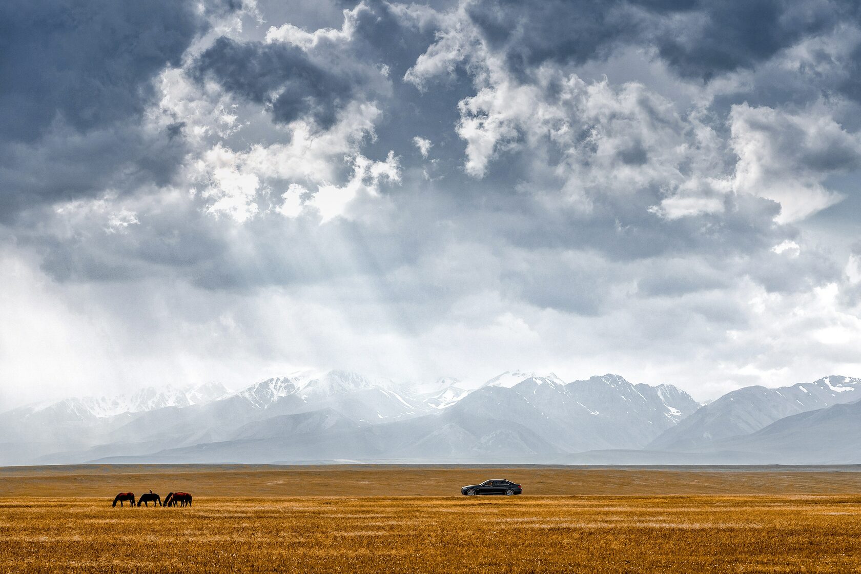 Clouds Steppe Mongolia