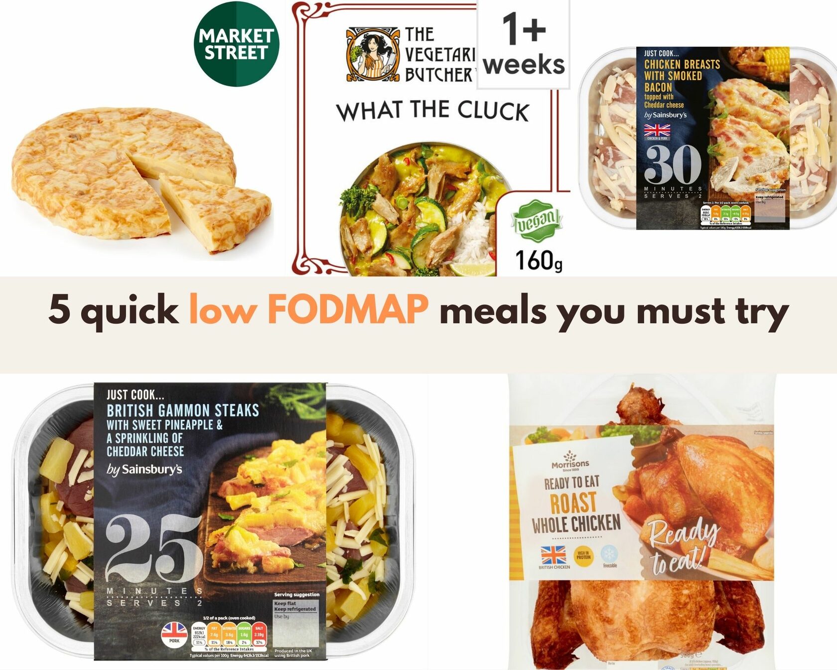 Morrisons Ready to Eat Roast Cooked Whole Chicken, 900g : :  Grocery