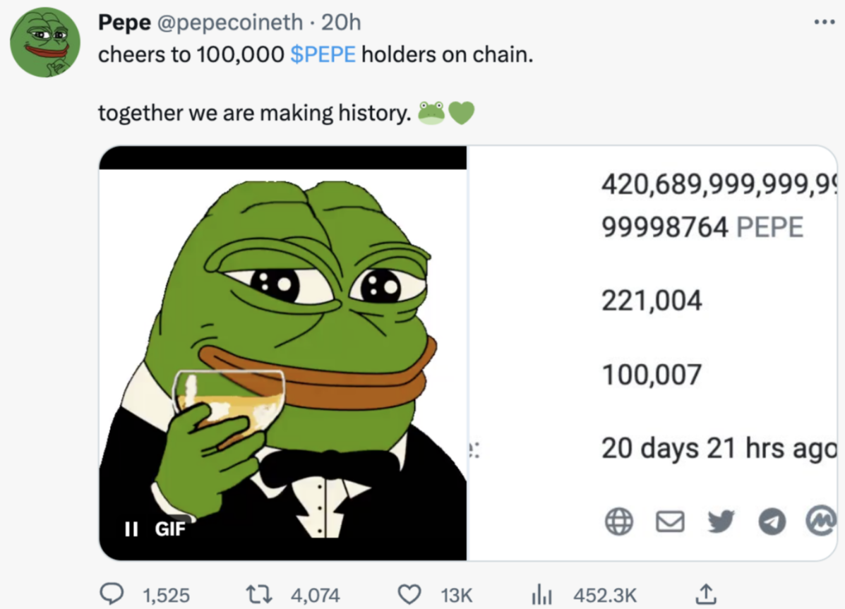 PEPE tweet