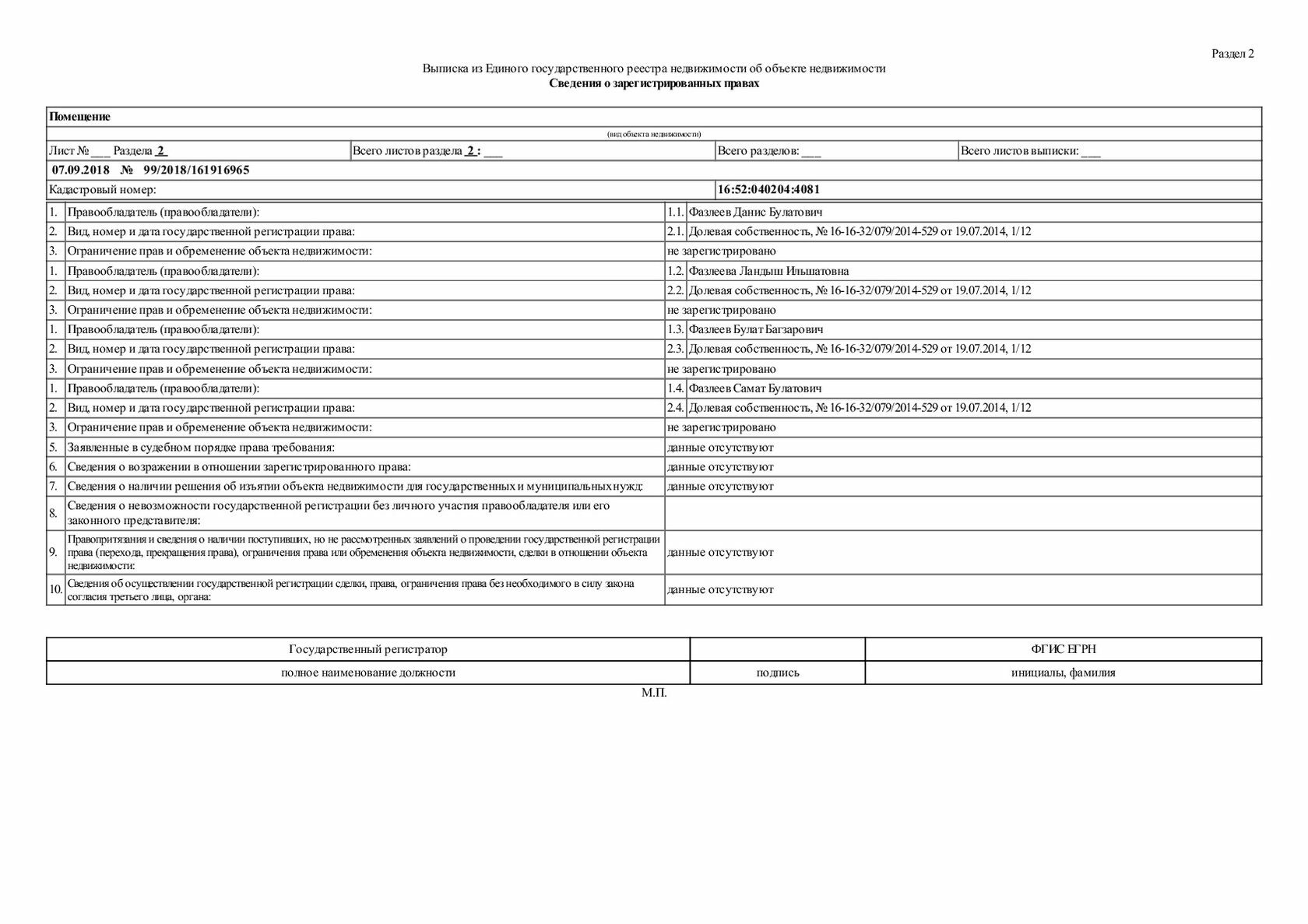 Долевая собственность егрн