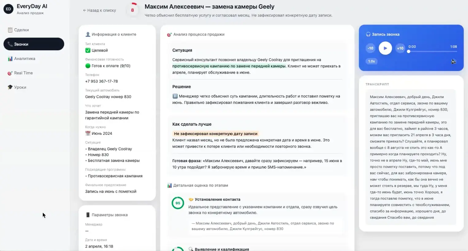 Разбор звонка: как сделать лучше и готовая фраза