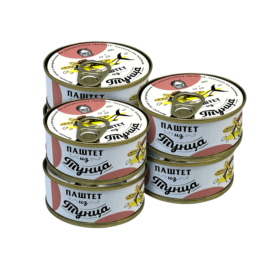 Паштет Лососевый, из Тунца, Форелевый копченый. Рыбные консервы