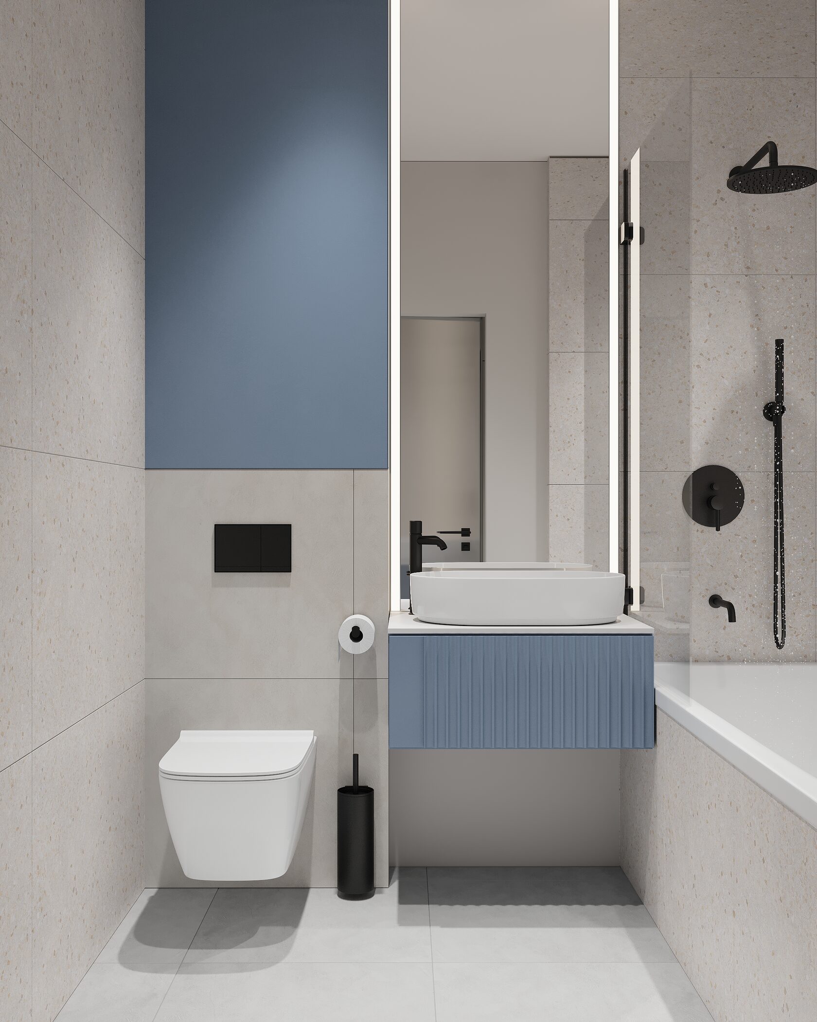 светлая ванная комната