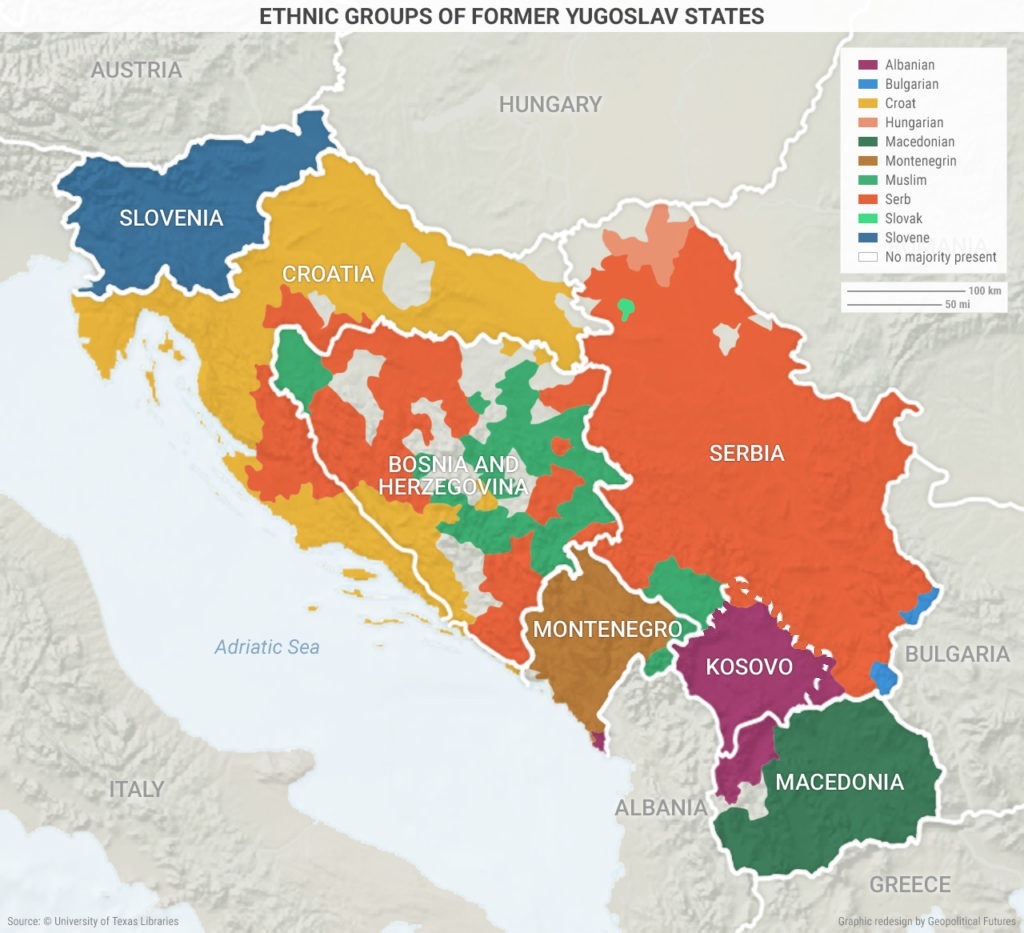 Этническая карта югославии 1991