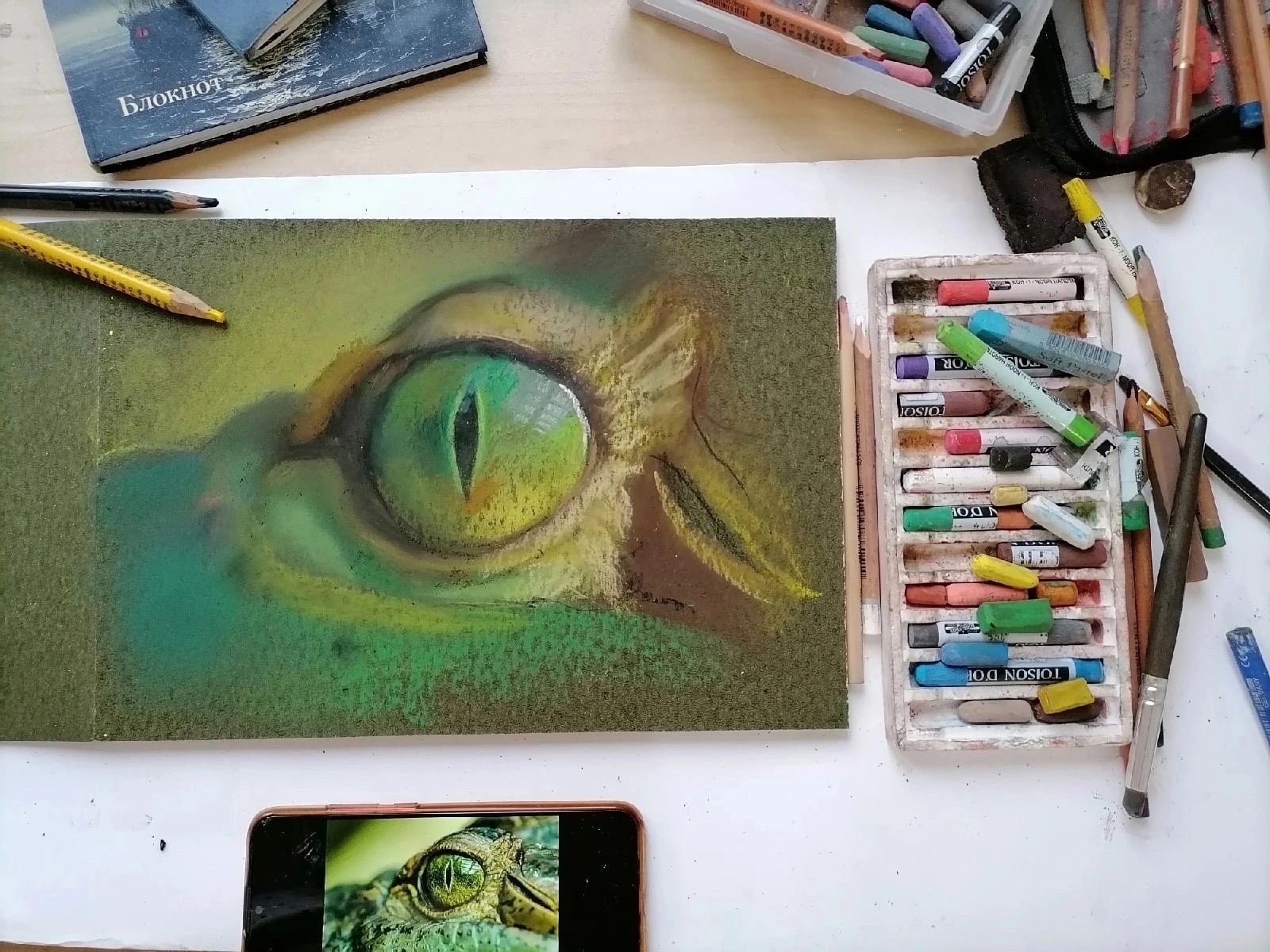 Пастельный рисунок цветов ученицы ArtDreams
