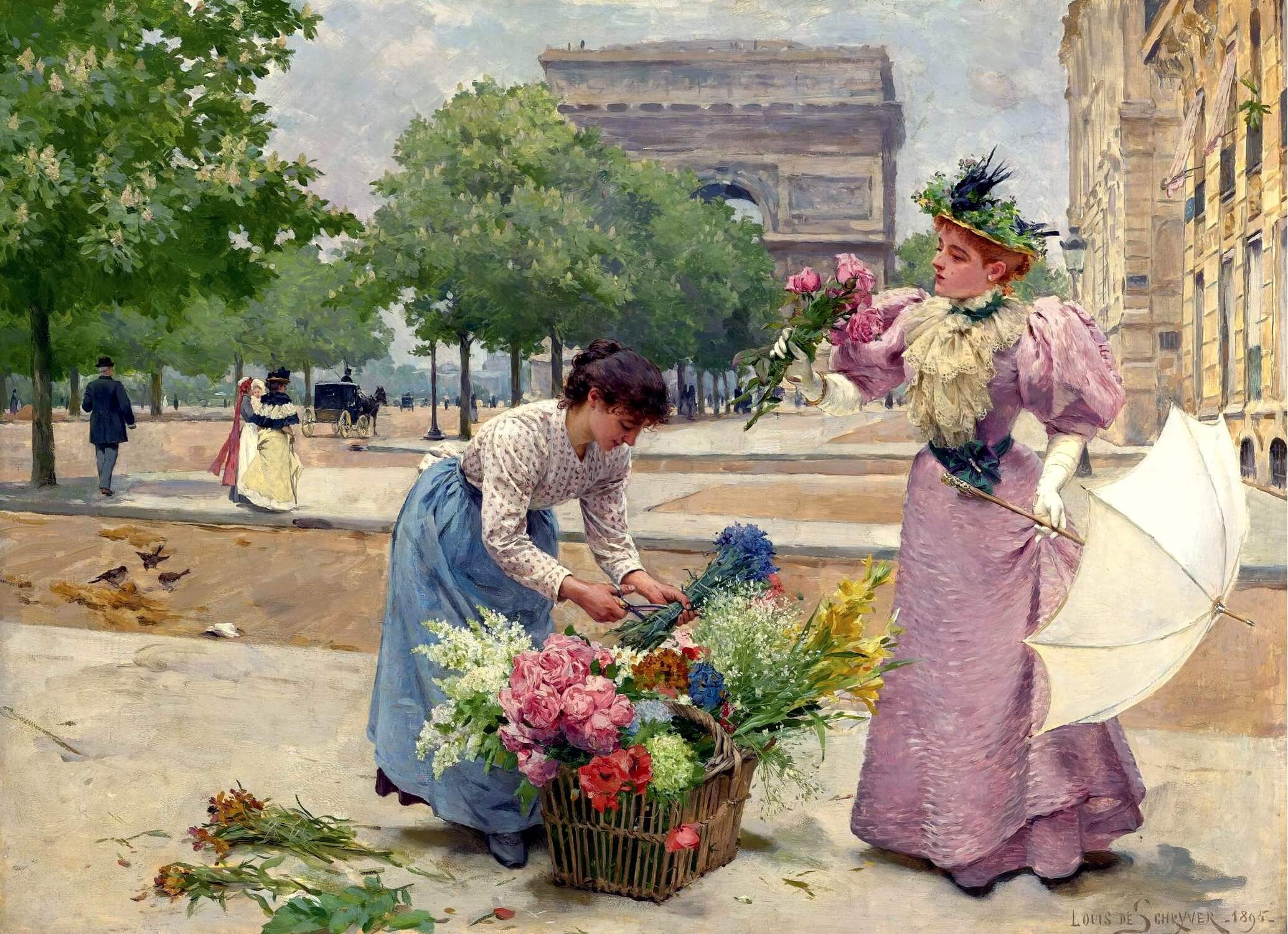 Рассказ цветочница глава 25. Французский художник Louis Marie de Schryver (1862-1942).