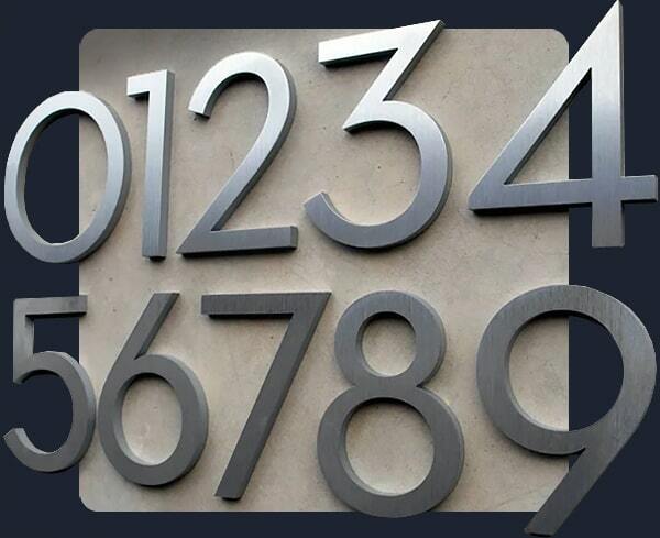 Стальные объемные цифры