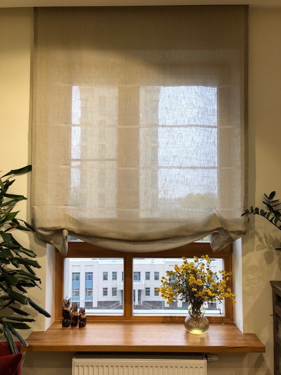 Римская штора из льна