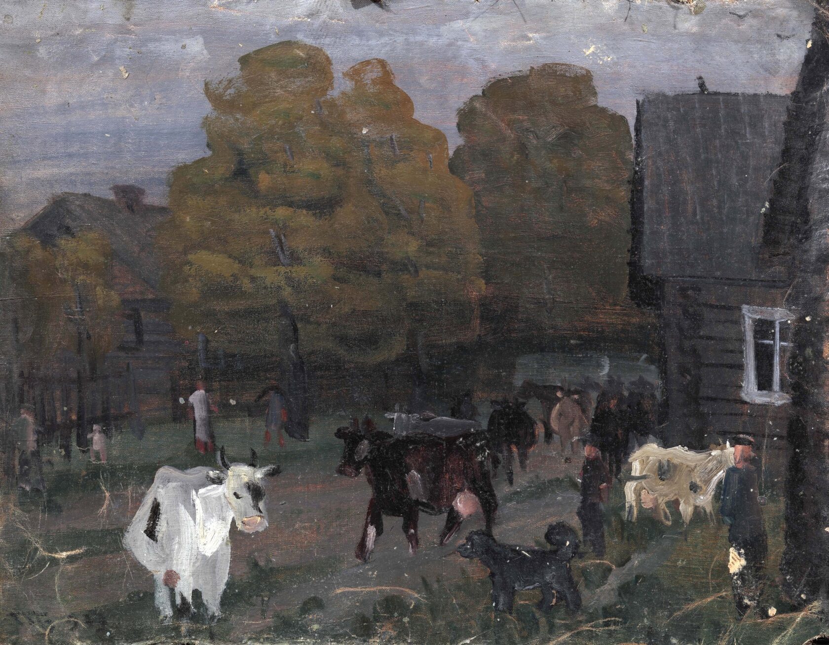 Пейзаж с коровами. 1933