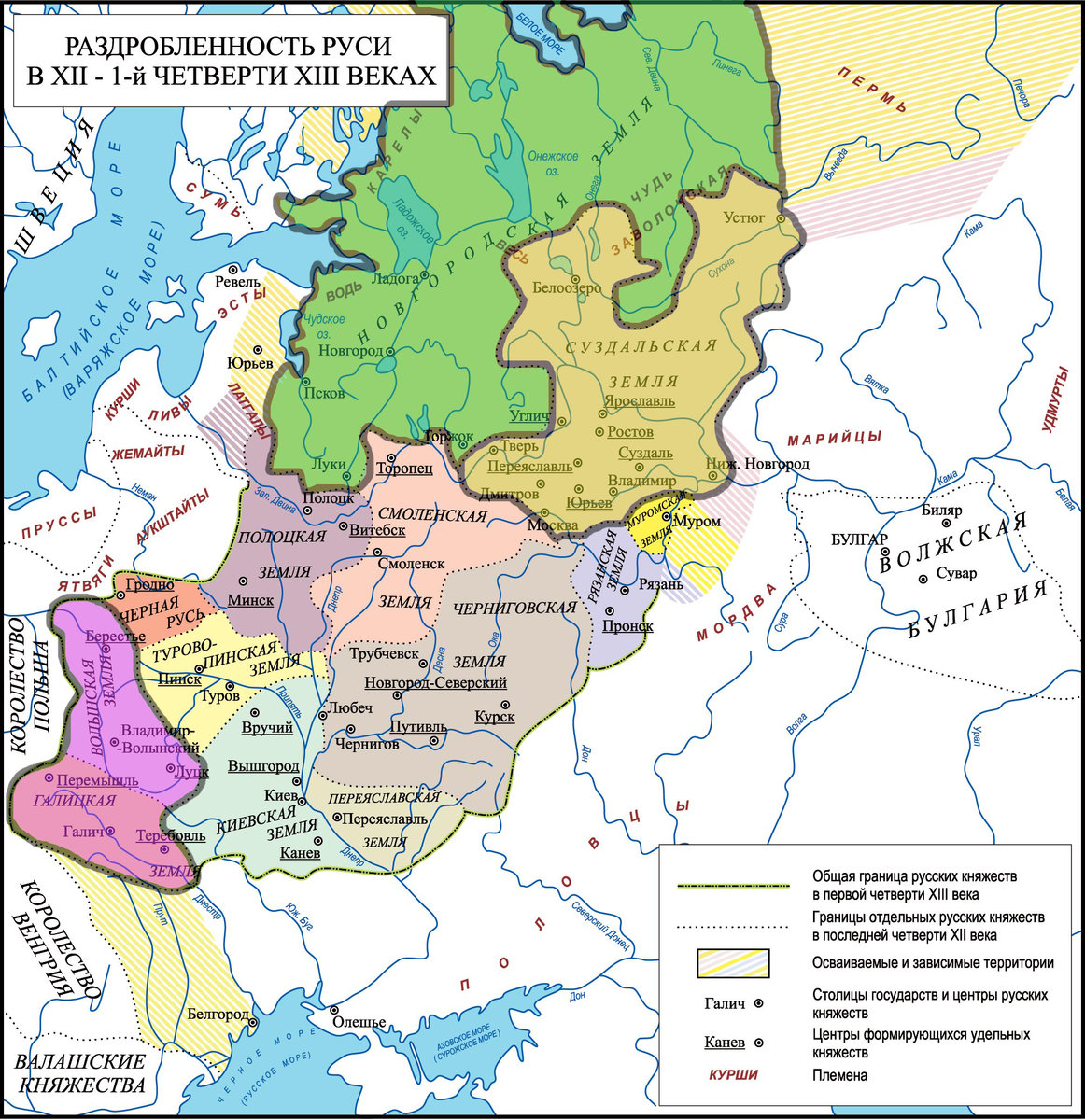 Карта древней руси 6 класс