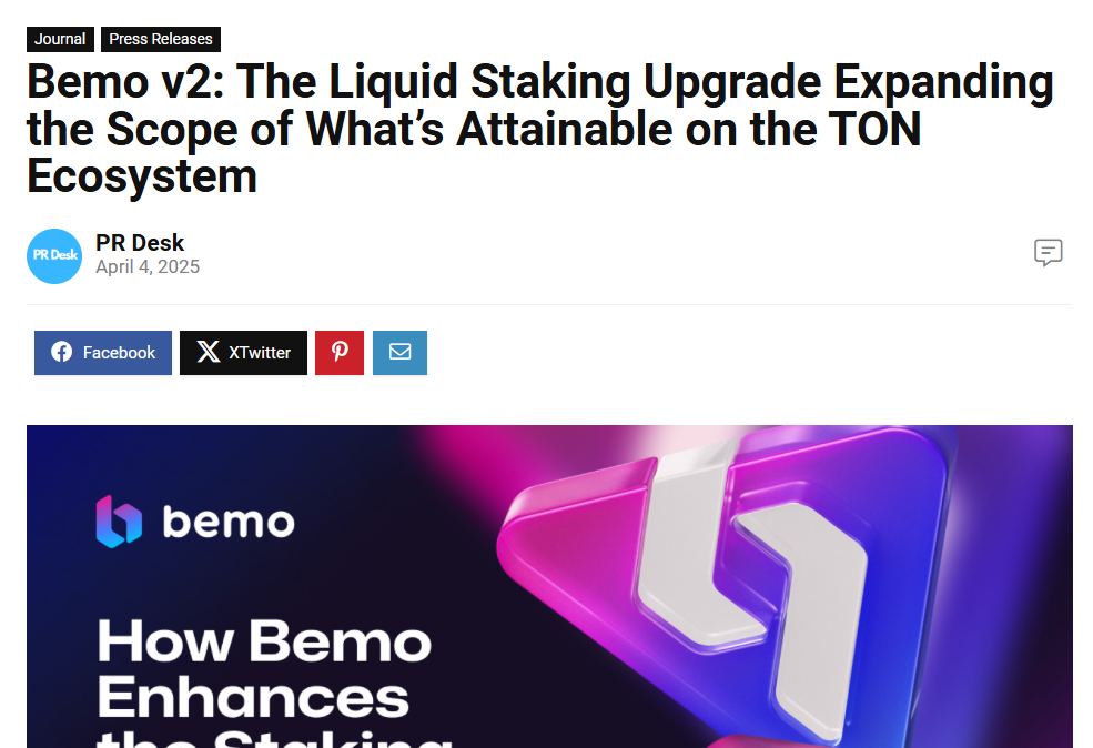 Bemo v2 press release