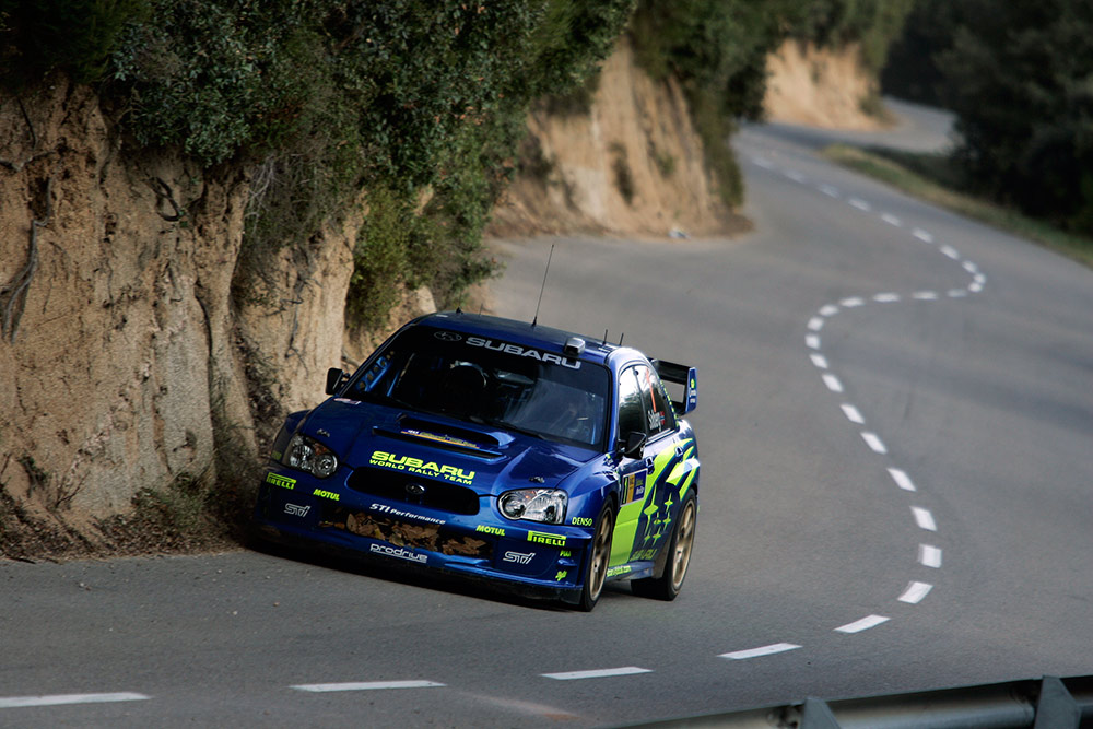 Петтер Сольберг и Фил Миллз, Subaru Impreza S10 WRC '04 (RT53 SRT), ралли Каталония 2004