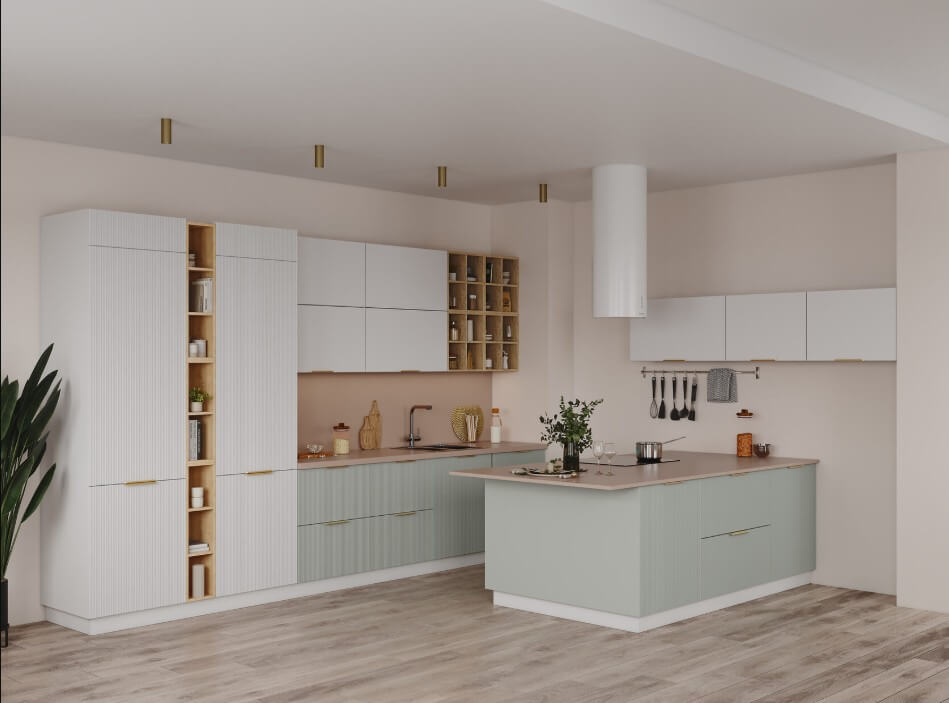 Кухня «Виано» с инновационным покрытием Акрилит,