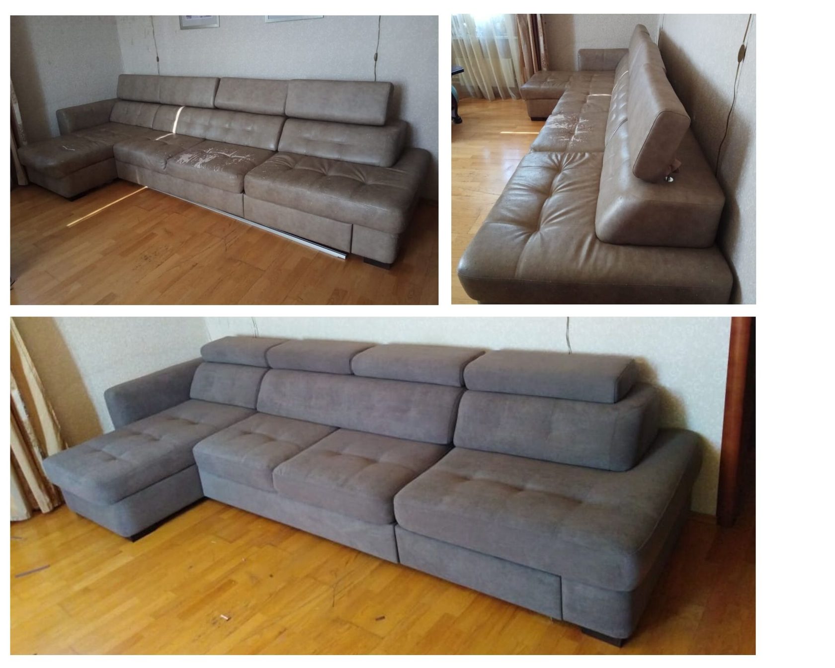 Ремонт мягкой мебели спб. Обшивка дивана до и после. Перетяжка дивана до и после. Мягкая мебель до и после. Диван после перетяжки.