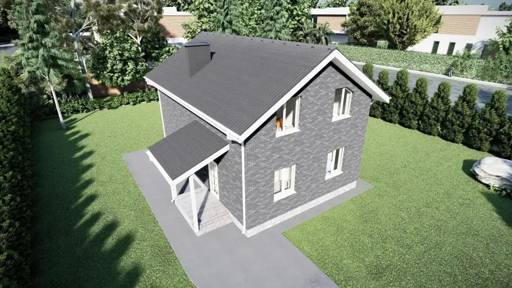 Индивидуальный двухэтажный дом 127 м²: изображение 2