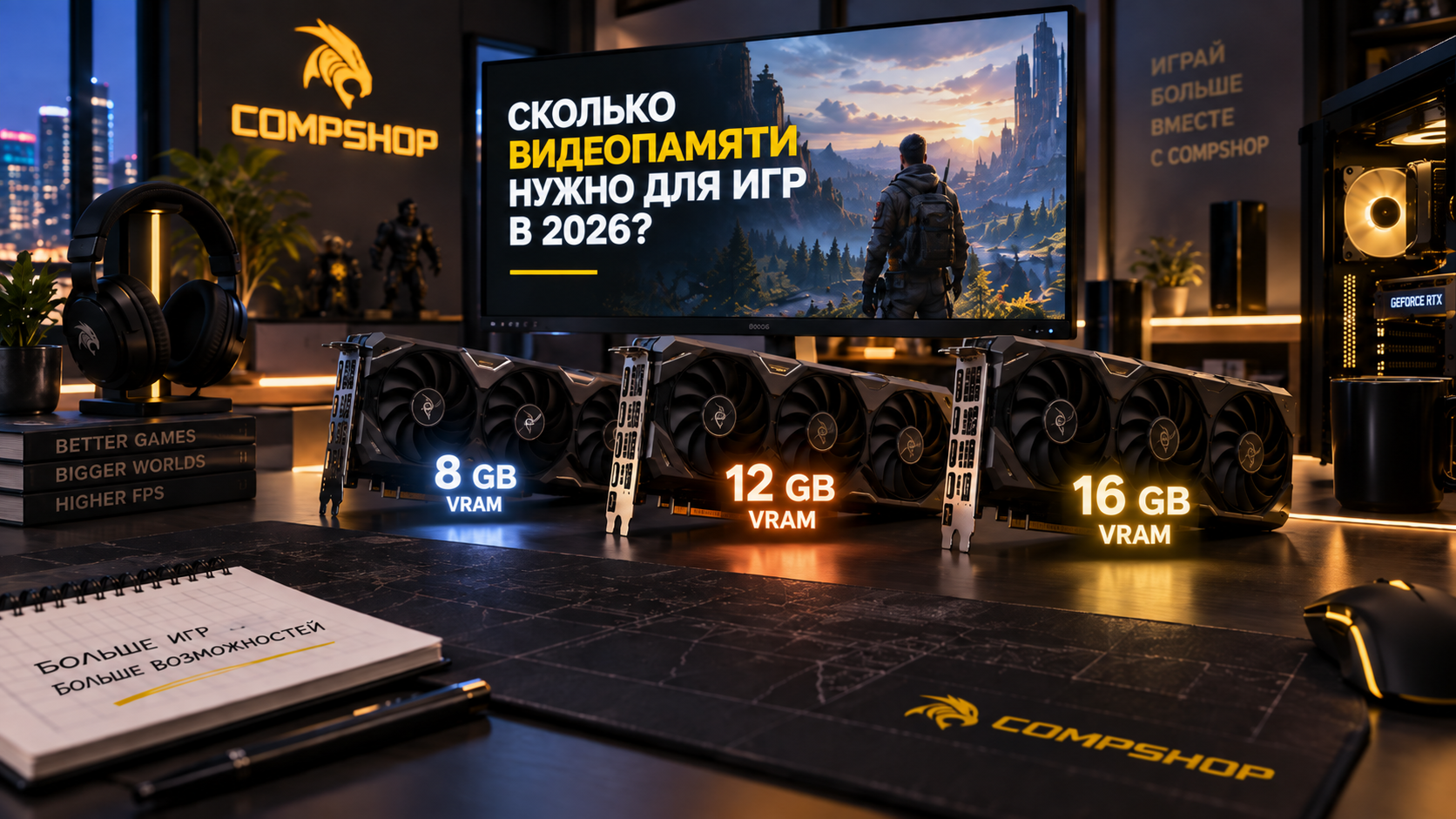 Игровая видеокарта и современный игровой ПК CompShop