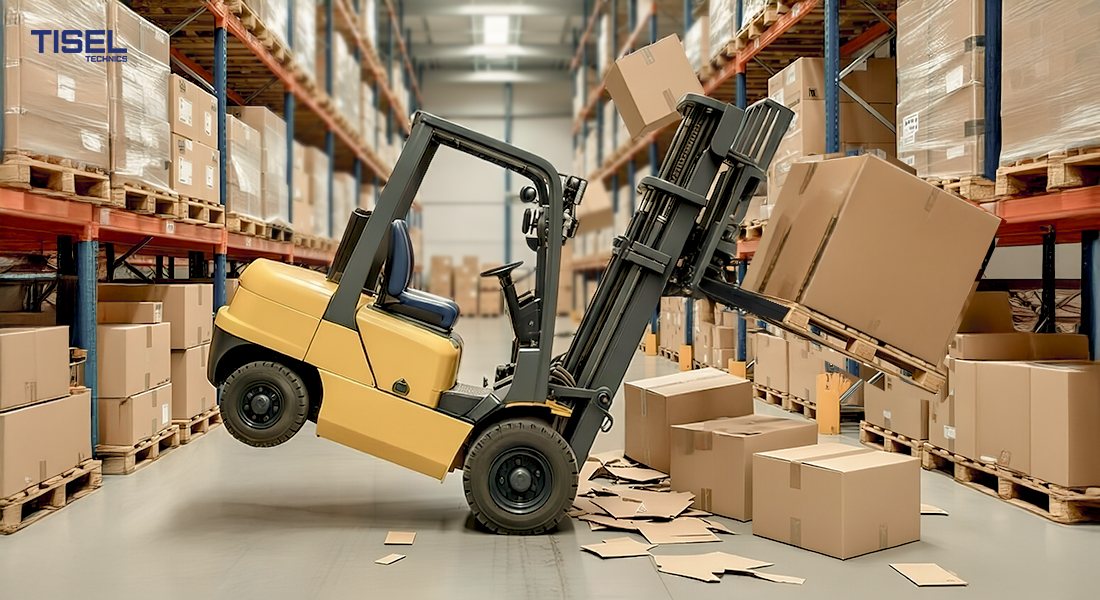 Что это такое понятие "Подрезка" при работе на вилочном погрузчике? Подрезка это опасная ситуация, когда вилочный погрузчик неправильно загружается: когда груз размещён слишком близко к краю вил или выходит за их пределы