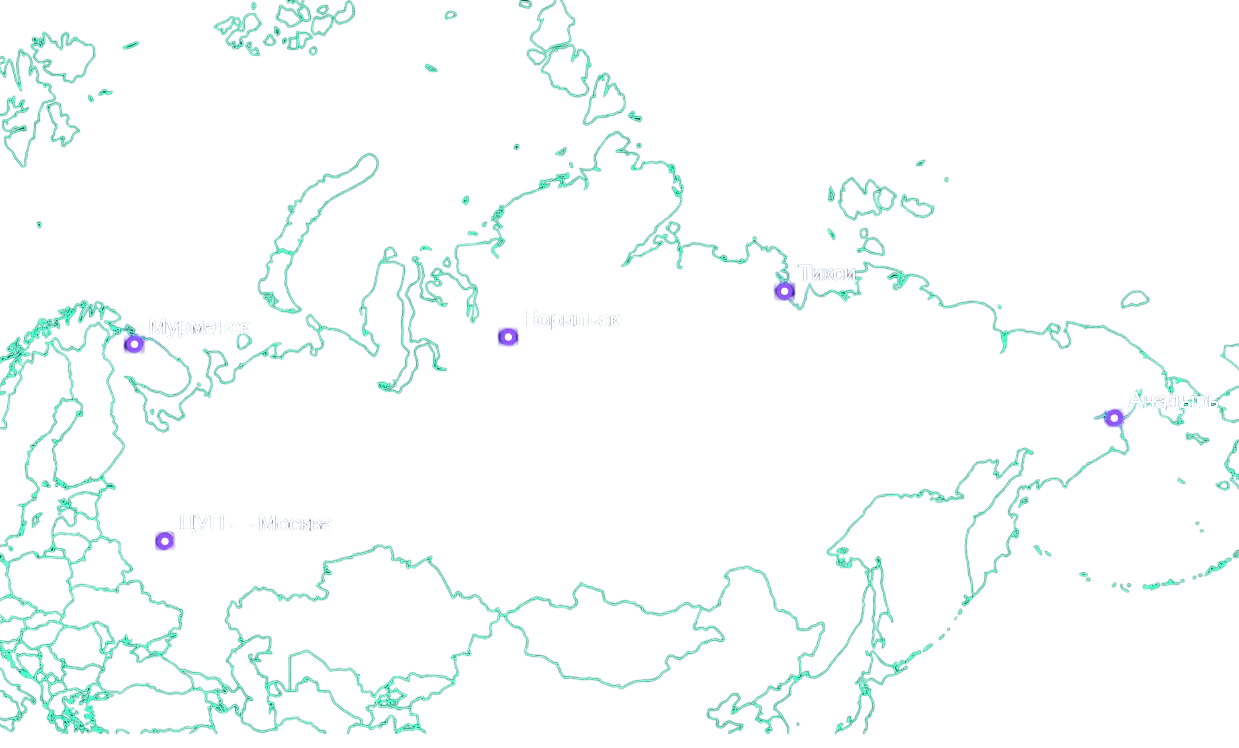 Карта наземных станций