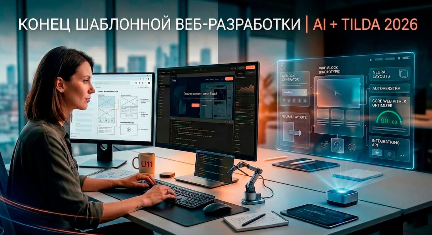 Конец шаблонной веб-разработки: Как нейросети и новые инструменты Tilda меняют правила игры в 2026 году