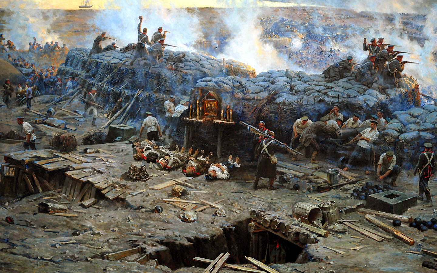Панорама «Оборона Севастополя 1854-1855 гг.» (фрагмент)
