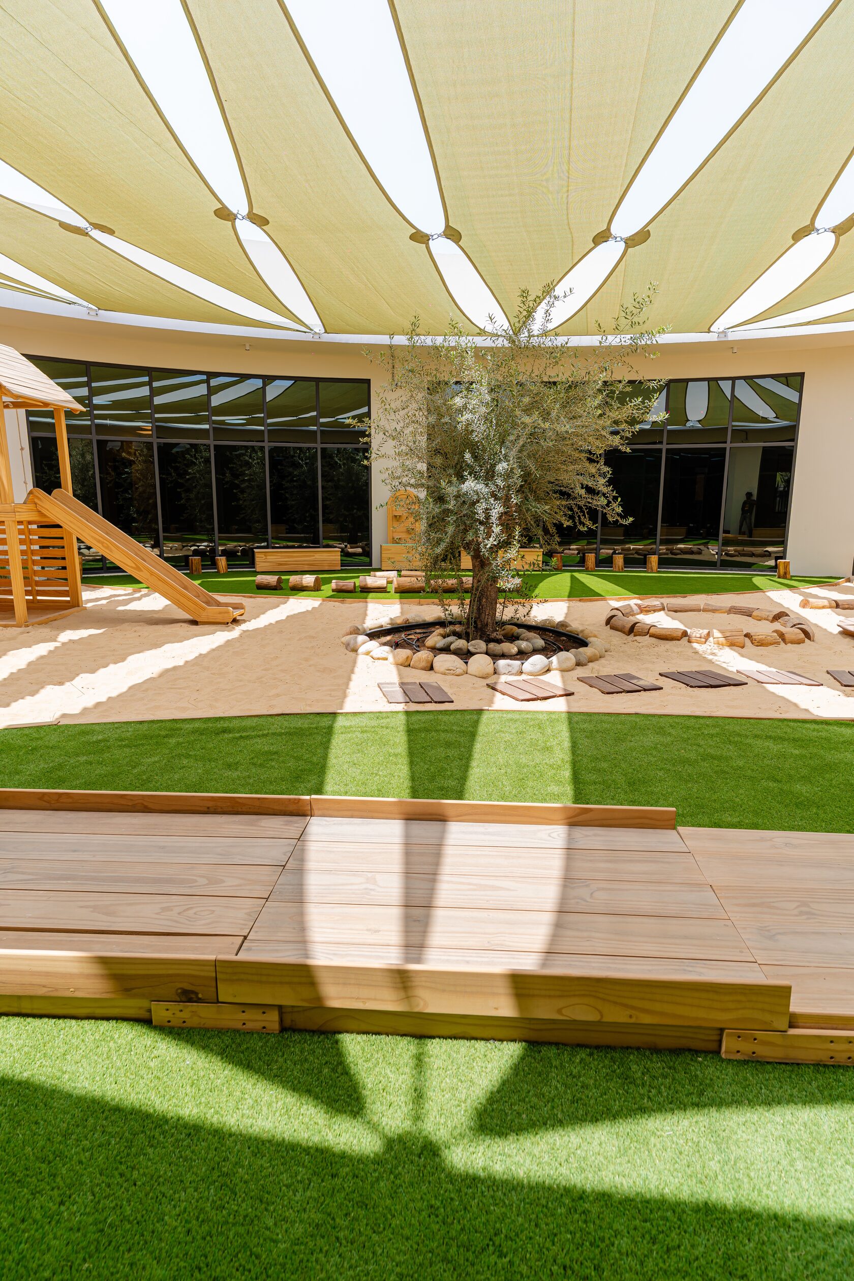 Bright and spacious outdoor area for preschool children at Paddington Park