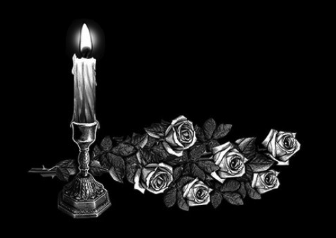 рисунок свечи на памятнике