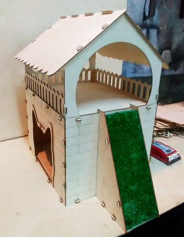 Кошкин дом из фанеры