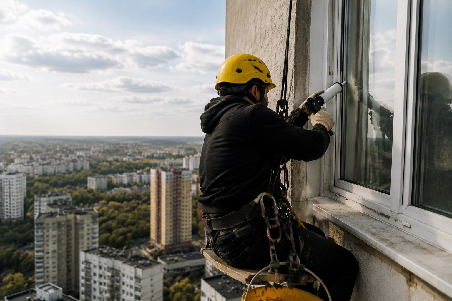 Герметизация оконных швов