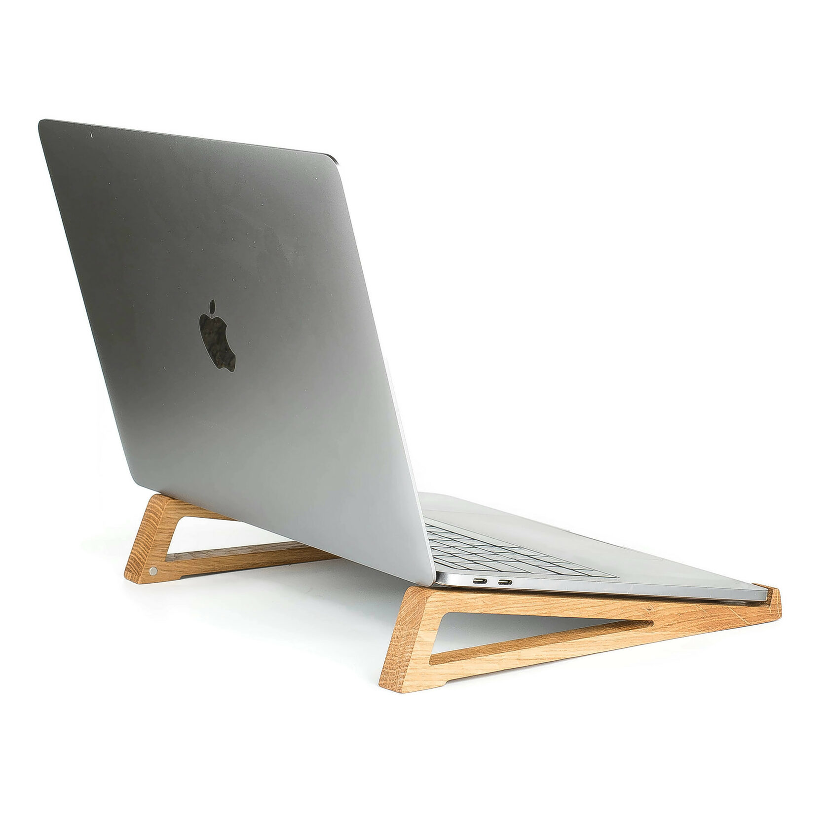 wood laptop table stand bourbon oak