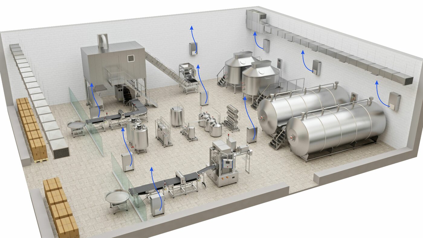 ТИОКРАФТ обеззараживатели воздуха для пищевых цехов