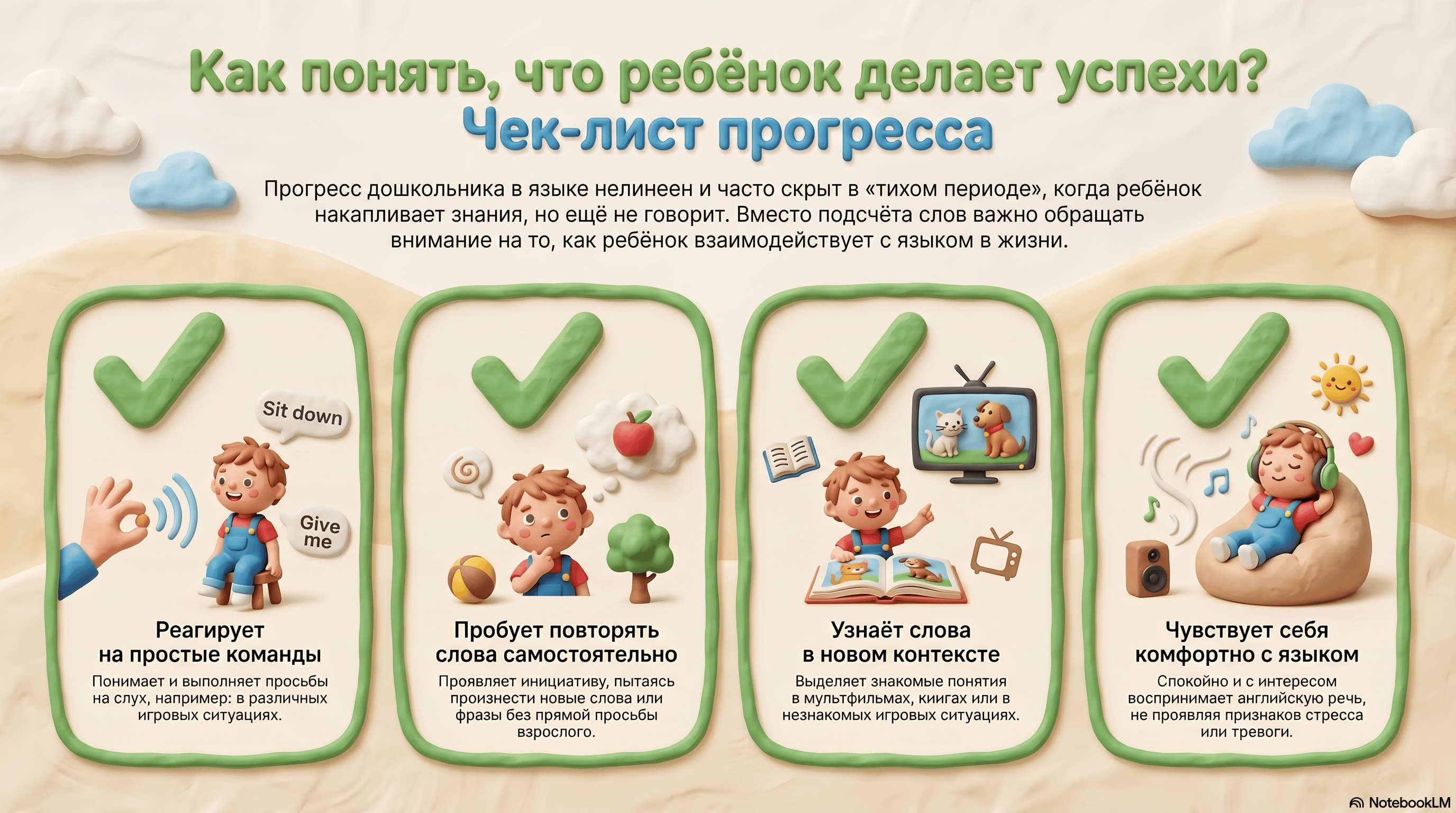 Как понять, что занятия английским дают результат: чек-лист для родителей