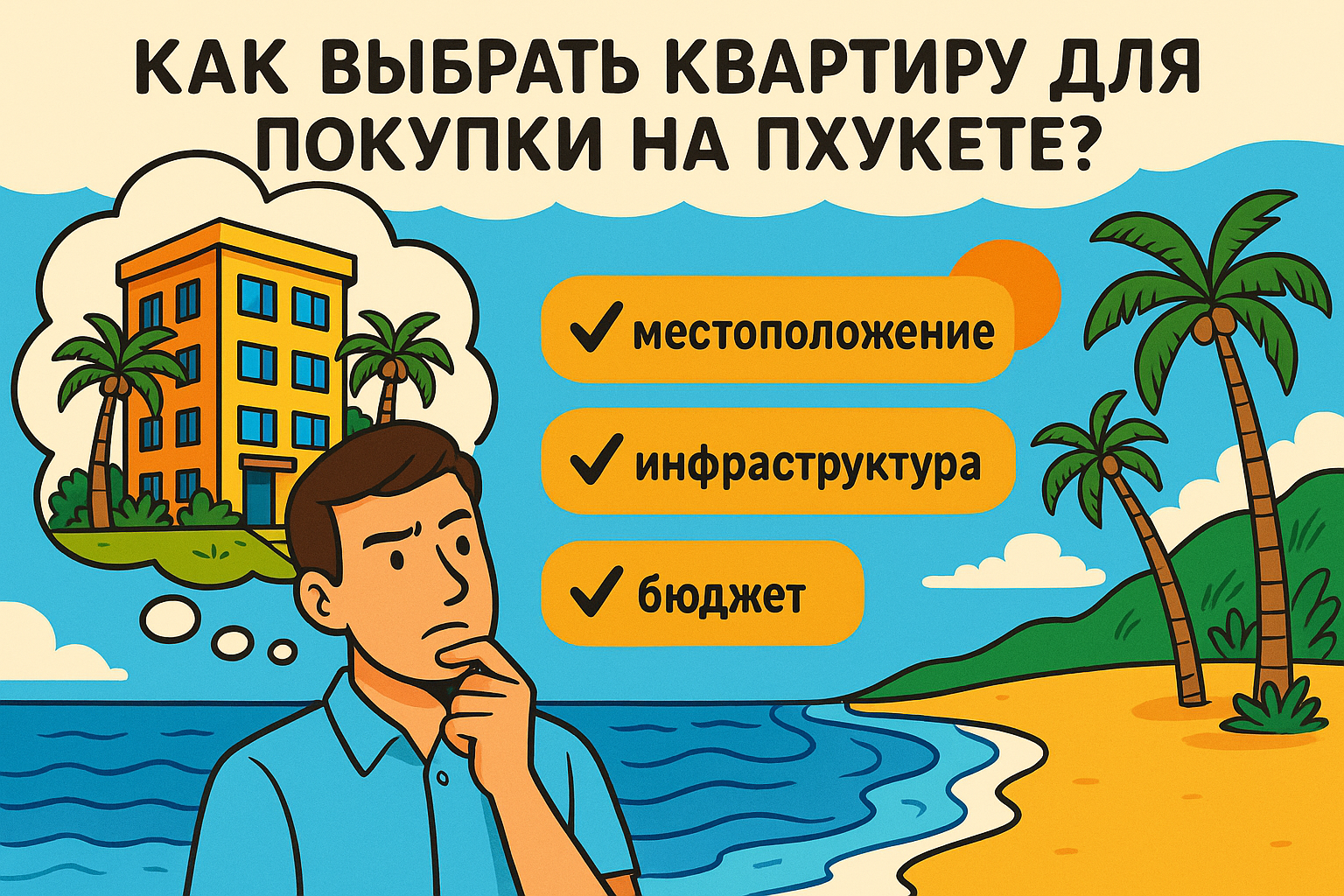 Инвестировать в квартиру на Пхукете — это не просто мечта об отпуске у моря. Это стратегия. Причём, если всё сделать правильно, недвижимость здесь может дать рост капитала от 30 до 70% за 3–5 лет. Но есть нюанс: далеко не каждая квартира «выстрелит».  В э