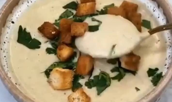 Приготовление супа-пюре из шампиньонов со сливками: шаг 8