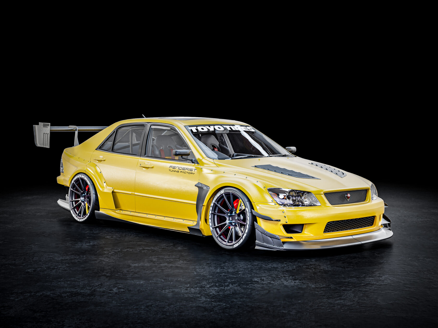 Full FENDERIST SPEC R DRIFT kit / WIDE BODY KIT TOYOTA ALTEZZA / LEXUS ...