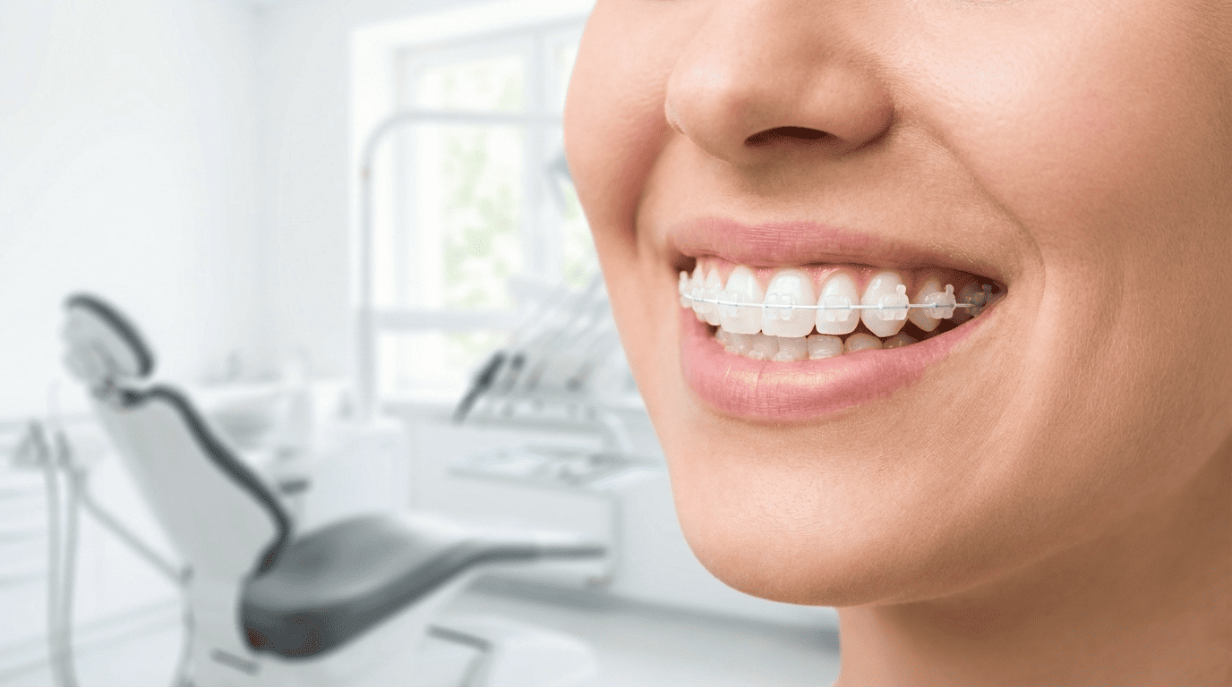 Уверенная улыбка с современными брекетами