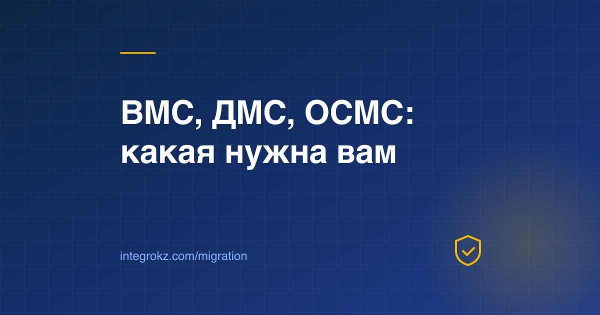 Обложка о медицинской страховке в Казахстане для иностранцев: сравнение ВМС, ДМС и ОСМС по статусам в 2026 году