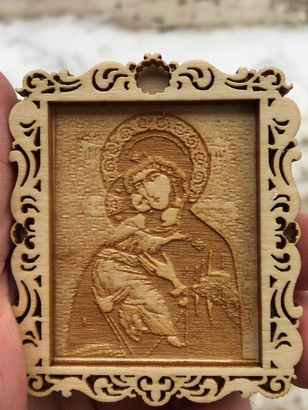 Магниты с изображением ликов святых из фанеры