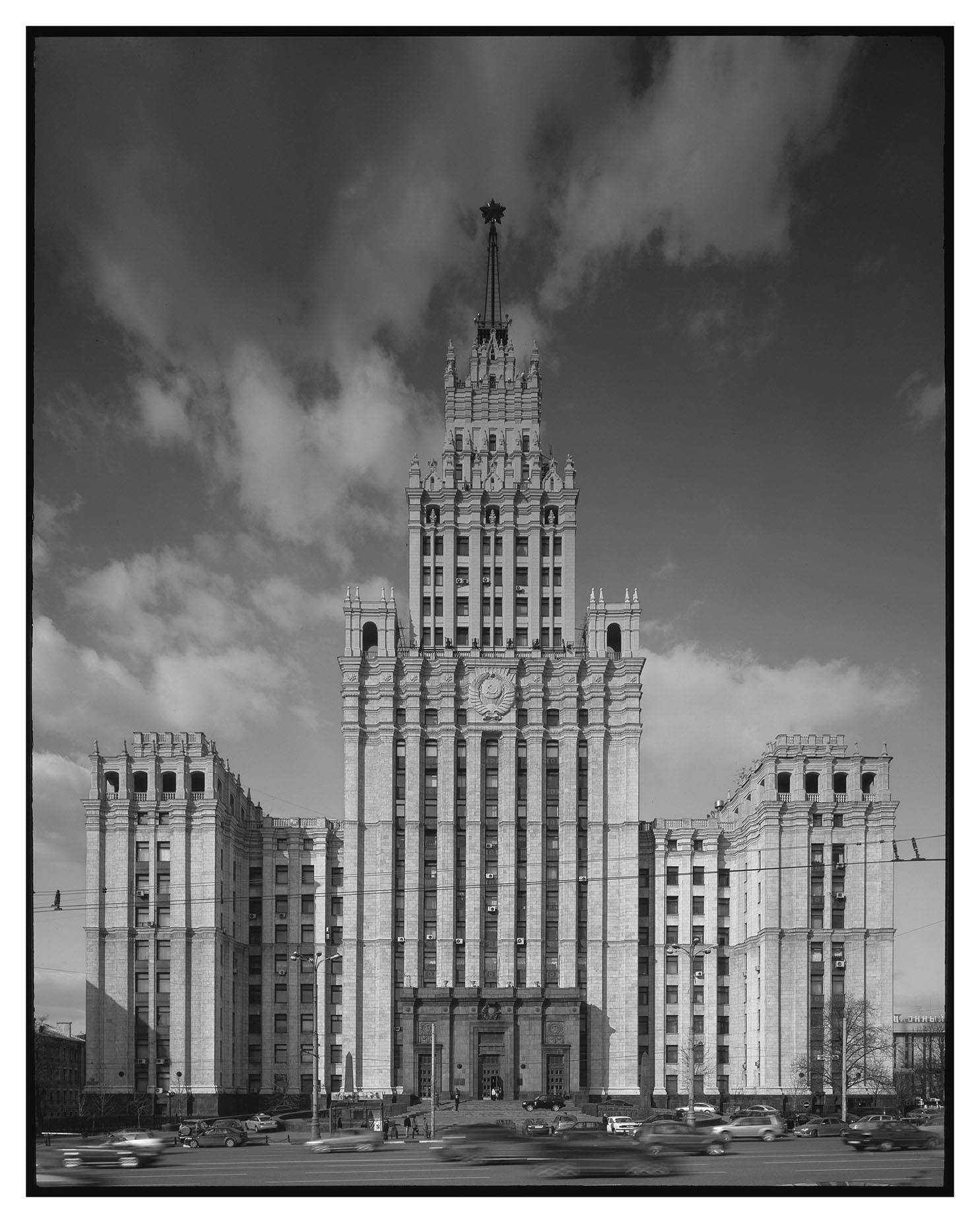 High-Rise Building on Smolenskaya Square 1. Moscow. 2005. BW Negative 4×5 inch.